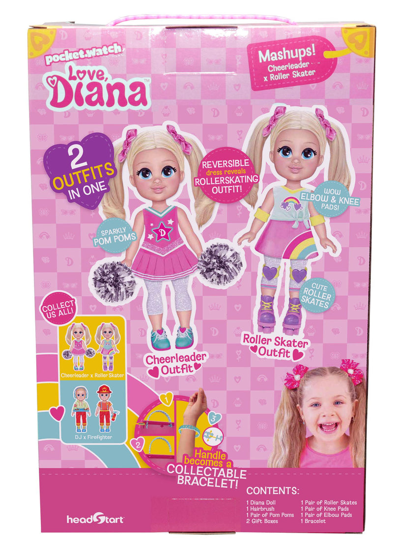 Love Diana S2 33 m Mashup Docka - Cheerleader/Rullskridskoåkare