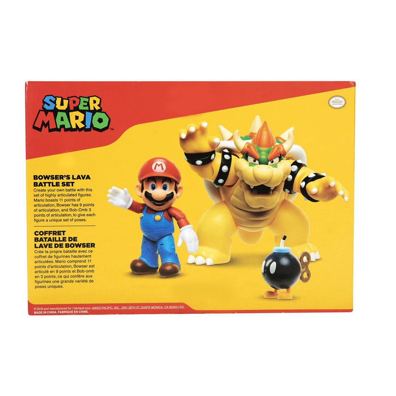 Super Mario 4 Inch Figure Set Mario vs. Bowser